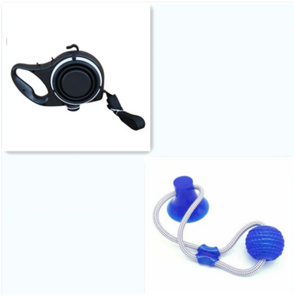 Travel Pet Care Kit with Bottle & Rope
