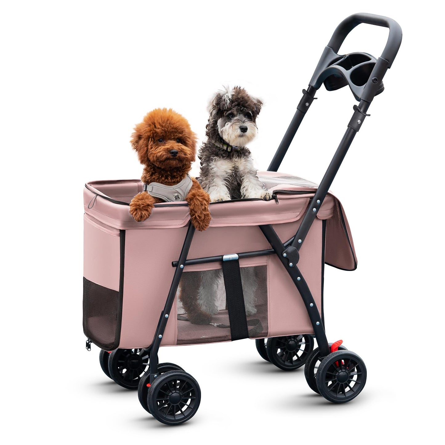 Compact Pet Travel Stroller – Pink